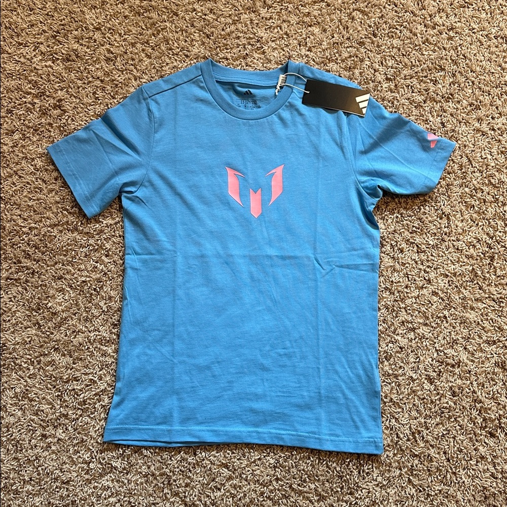 Adidas Messi T-shirt, size medium/ 11-12. Brand new.